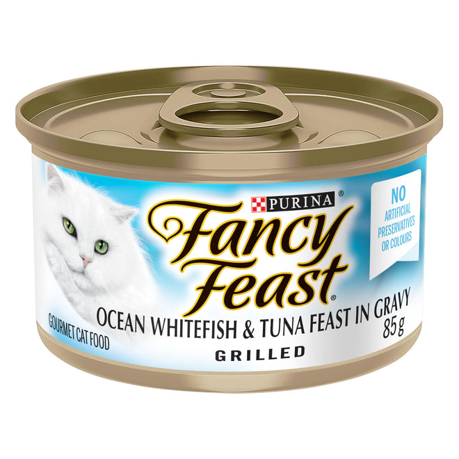 Fancy Feast Grilled Wet Cat Food, Whitefish & Tuna Feast in Gravy - 85 g Can (24 Pack) 🍁 All In One Marketplace Canada