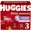 Huggies Size 3 Diapers, Little Movers Baby Diapers, Size 3 (16-28 lbs), 76 Count 🍁 All In One Marketplace Canada