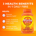 Metamucil Daily Fibre Supplement, Sugar Free, Naturally Sourced Psyllium Husk, Multi-Health Benefit Daily, Plant-Based, Gluten-Free Capsules, 100 Capsules 🍁 All In One Marketplace Canada