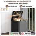 Ceecysaa Rattan-Style 30 Gallon Deck Box Outdoor, Waterproof Storage Box, Black 🍁 All In One Marketplace Canada