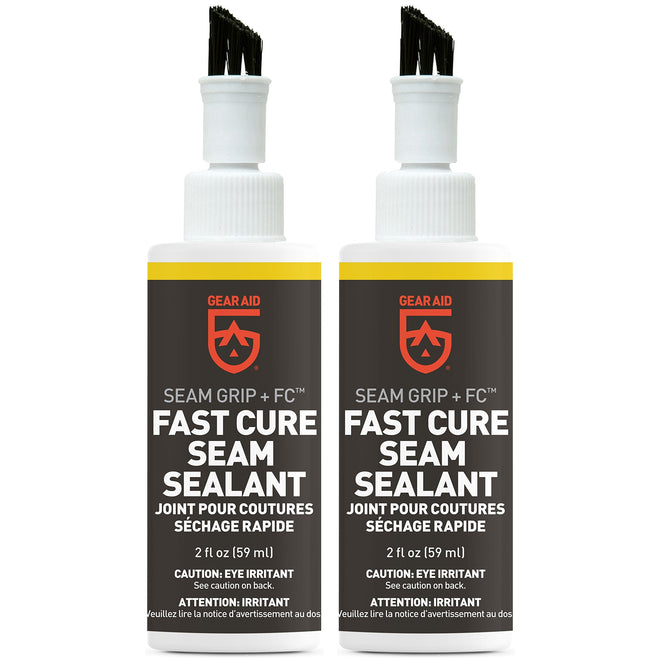 GEAR AID Seam Grip FC Fast Cure Sealant for Sealing Seams on Tents, Rainflies, Shelters, Awnings, Tarps and Pop-ups Made of Nylon, Vinyl, Clear, 2 fl oz, 2 Pack 🍁 All In One Marketplace Canada