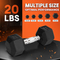 Yes4All Hex Dumbbell with Chrome Grip, Single Hand Weight for Strength Training - 20 lbs 🍁 All In One Marketplace Canada