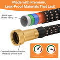 50 Foot Garden Hose – 2026 Upgarded Expandable Garden Hose w/10 Pattern Spray Nozzle, 650psi Brass 3/4” Fittings – Lightweight, Durable, Kink-Free, Retractable Water Hoses for Gardening(Black Gold) 🍁 All In One Marketplace Canada