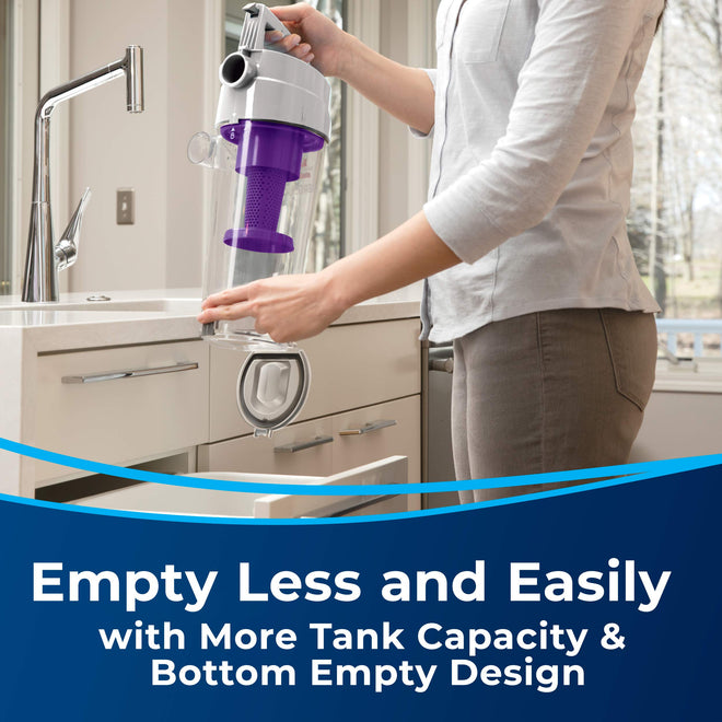 BISSELL AeroSwift Turbo Compact Upright Vacuum Cleaner, Cyclonic Dirt Separation, Built-in Lifetime Filter, TurboBrush Tool, Extension Wand, Bottom-Empty Tank, Lightweight Design, 1808B 🍁 All In One Marketplace Canada