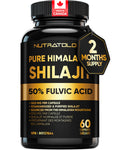 Nutratology® Pure Shilajit Capsules | 50% Fulvic Acid | High Potency & Purity - Sourced from the Himalayan Mountains - Shilajit for Men & Women - 60 Count 🍁 All In One Marketplace Canada