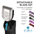 Wahl Professional Animal 5-in-1 Adjustable Pro Fine Adjustable Clipper Blade - for Arco, 5 Style Groom, Bravura, Chromado, Creativa, Figura & Motion Clippers - Replacement Blades - Silver, Made in Germany - Model 58190 🍁 All In One Marketplace Canada