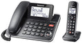 Panasonic DECT 6.0 2-in-1 Corded/Cordless Phone with Answering Machine, Advanced Call Block (1,000 Numbers), and Talking Caller ID - 1 Cordless Handset - KX-TGF870CB, Black 🍁 All In One Marketplace Canada
