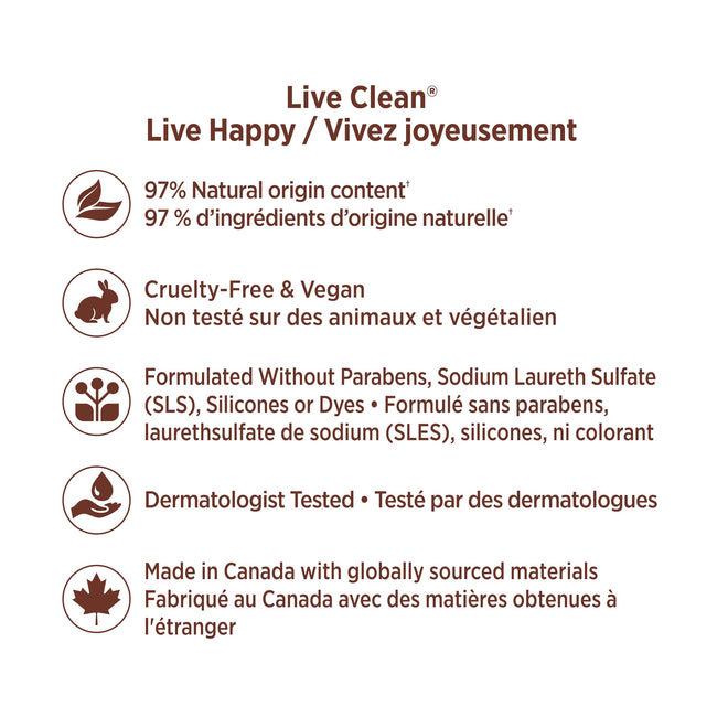 Live Clean Foaming Hand Wash, Vanilla Bean & Coconut, 400 mL, 4 Count 🍁 All In One Marketplace Canada