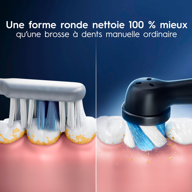 Oral-B iO Genuine Ultimate Clean Replacement Brush Heads, Black, 2ct Refills, 6 Month Supply, Compatible Exclusively with Oral-B iO Electric Toothbrushes, Not Compatible with any Other Series Including: Pro, Vitality, Smart, or Genius