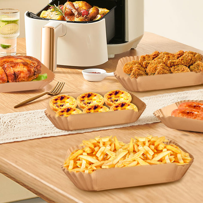 200PCS Air Fryer Liners for Ninja: Higher Non-Stick Disposable Parchment Paper Liner for Ninja DZ201/DZ401 Dual Airfryer Baking - Food Grade Ninja Air Fryer Accessories - Rectangle 8.6 x 5.5 inch 🍁 All In One Marketplace Canada