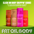 NYX Professional Makeup Fat Oil Body Oil, 24 HR Hydration, Bronze Glowy Finish, Non-Sticky High-Shine Vegan Formula, Shimmering Skin Glow, Caramelt Mami: Caramel & Pistachio Scent, 70 ml 🍁 All In One Marketplace Canada