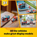 LEGO Creator 3 in 1 Flatbed Truck with Helicopter Toy, Transforms from Flatbed Truck Toy to Propeller Plane to Hot Rod and SUV Car Toys, Gift Idea for Boys and Girls Ages 7 Years Old and Up, 31146 🍁 All In One Marketplace Canada