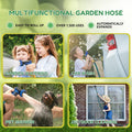 100ft Garden Hose with 10 Function Spray Nozzle, Expandable Garden Hose, 3/4" Easy Removal Solid Brass Connector, Flexible Water Hose, Extra Durable Material, Black&Blue by Luft 🍁 All In One Marketplace Canada
