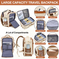 Travel Backpack for Women Flight Approved Carry On Travel Backpack with Shoe Pouch,TSA 15.6inch Laptop Sac à Dos Personal Item Bag for Weekender Overnight Bags Bookbag Travel Essentials,Beige 🍁 All In One Marketplace Canada