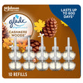 Glade PlugIns Air Freshener Refill Oil, Long Lasting Scented Plug In with Essential Oils for Home, Bathroom & Kitchens, Cashmere Woods, 10 Refills 🍁 All In One Marketplace Canada