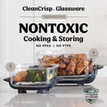 Ninja Crispi Portable Glass Air Fryer Cooking System – 4-Qt & 6-Cup CleanCrisp Containers, Nontoxic, Leak-Proof, Dishwasher Safe – Air Fry, Bake, Max Crisp, Recrisp FN101CSD (Canadian Version) 🍁 All In One Marketplace Canada