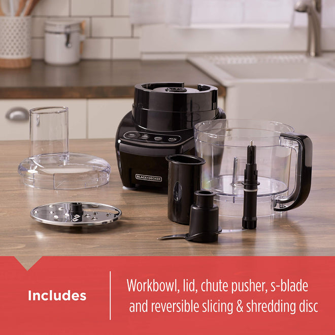 BLACK+DECKER 3-in-1 8-Cup Food Processor, Mutlifunctional and Dishwasher Safe, Black 450W, FP4200BC 🍁 All In One Marketplace Canada