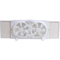 Genesis Twin Fan High Velocity Reversible AirFlow Fan, LED Indicator Lights Adjustable Thermostat & Max Cool Technology, ETL Certified, White (A1WINDOWFAN) 🍁 All In One Marketplace Canada