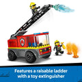 LEGO City Fire Ladder Truck Toddler Toy - Fire Truck Toy with 2 Firefighter Minifigures, Digital Guide for Boys and Girls, Ages 4+ - Learning, Educational Toy for Preschool - 60463 🍁 All In One Marketplace Canada