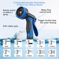 100ft Garden Hose with 10 Function Spray Nozzle, Expandable Garden Hose, 3/4" Easy Removal Solid Brass Connector, Flexible Water Hose, Extra Durable Material, Black&Blue by Luft 🍁 All In One Marketplace Canada