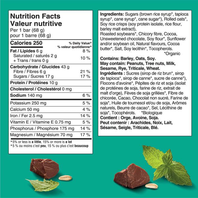 Clif Bar Energy Bars, Cool Mint Chocolate, Snacks, 680 g (Pack of 10) 🍁 All In One Marketplace Canada