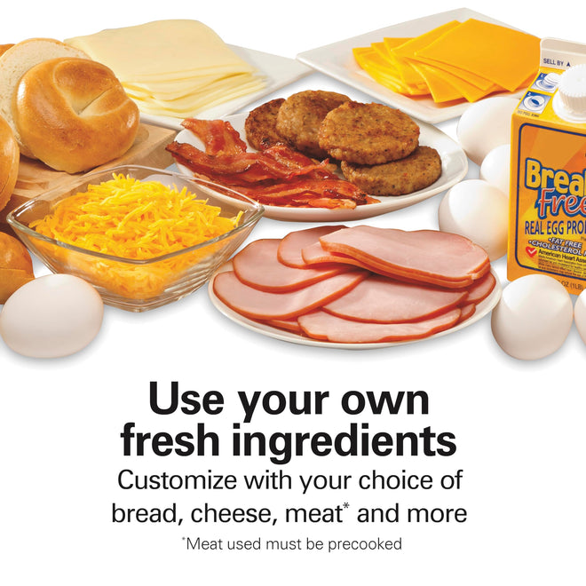 Hamilton Beach Dual Breakfast Sandwich Maker with Audible Timer, Ready in 5 Minutes, Removable Dishwasher Safe PFAS-Free Non-Stick Egg Cooker Ring, Silver (25490MNC) 🍁 All In One Marketplace Canada