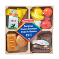 Melissa & Doug Food Groups, 21-Piece Wooden Toys Set of Pretend Play Food & Kids Play Kitchen Accessories, Preschool Toys for Girls & Boys Ages 3+ 🍁 All In One Marketplace Canada