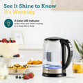 Cosori Electric Kettle, 6 Temperature Presets, 1.7L Glass Tea Kettle, Black 🍁 All In One Marketplace Canada