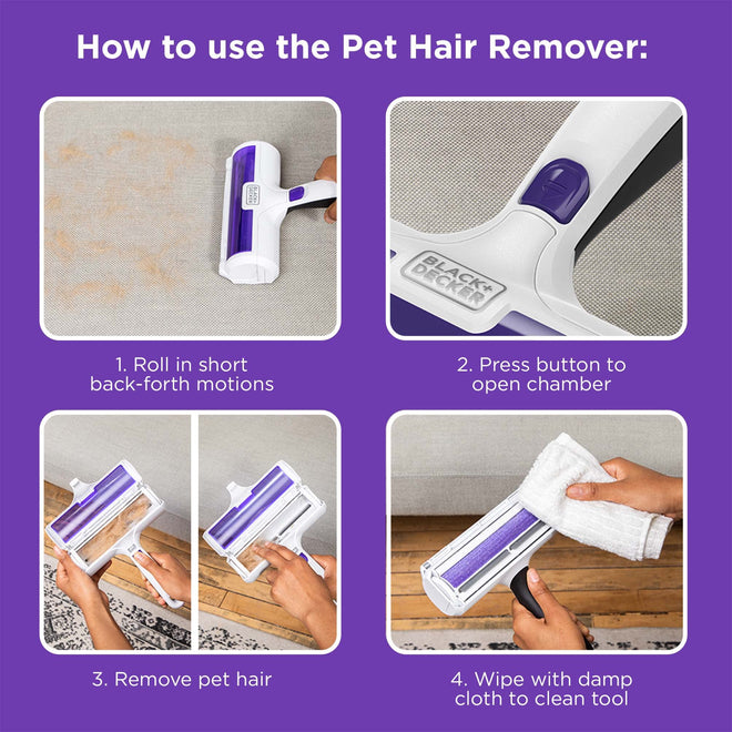 BLACK+DECKER Pet Hair Remover, Roller, Remove Dog Hair and Cat Hair Easily (HMSCT0001) 🍁 All In One Marketplace Canada