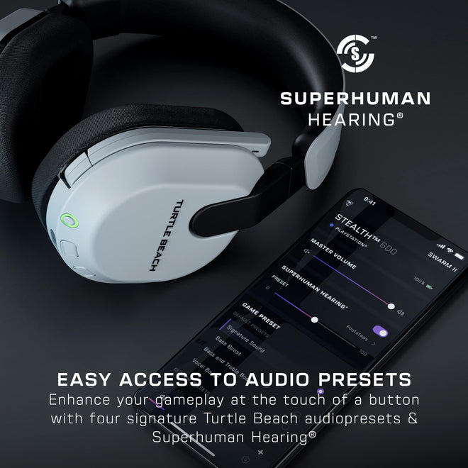 Turtle Beach Stealth 600 Wireless Multiplatform Amplified Gaming Headset for PS5, PS4, PC, Nintendo Switch & Mobile – Bluetooth, 80-Hr Battery, Noise-Cancelling Flip-to-Mute Mic, 50mm Speakers – White 🍁 All In One Marketplace Canada
