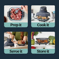 Ninja Crispi Portable Glass Air Fryer Cooking System – 4-Qt & 6-Cup CleanCrisp Containers, Nontoxic, Leak-Proof, Dishwasher Safe – Air Fry, Bake, Max Crisp, Recrisp FN101CGY (Canadian Version) 🍁 All In One Marketplace Canada