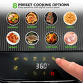 Nutrichef 5.8 Quart Air Fryer | 8-1 Preset Cook Modes | Transparent Fry Bowl for Best Cooking Results | Cook Shrimp, Steak, Fries, Wings, Chicken & More | Precise Temperature Control & Time | White 🍁 All In One Marketplace Canada