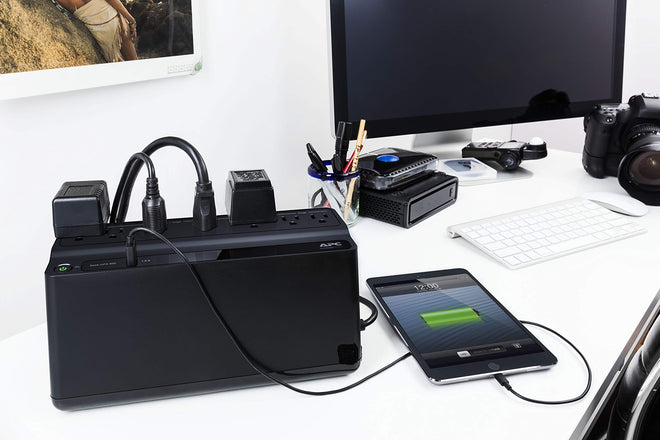 APC UPS Battery Backup & Surge Protector with USB Charger, 600VA APC Back-UPS (BE600M1) 🍁 All In One Marketplace Canada
