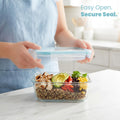 KICHLY 9 Pack Glass Container Food Storage with Airtight Lids, Leakproof Lunch Boxes, BPA-Free, Large, Small and Round Meal Prep Glass Storage Containers, Microwave Safe 🍁 All In One Marketplace Canada