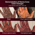 4 Pack Natural Mehendi Cone Henna Paste Temporary Tattoo Paste with 8pcs Tattoo Stencils| Each cone 25 grams | Indian Body Art Painting Drawing Tattoos Freckles (Reddish Brown Color) 🍁 All In One Marketplace Canada
