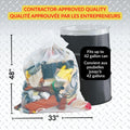Maximum Heavy Duty Garbage Bags, 42-Gallon, 3 Mil, Clear Garbage Bags Extra Large, Tear Resistant, Industrial Strength, 32 Counts, Made In Canada 🍁 All In One Marketplace Canada