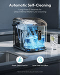 EUHOMY Ice Maker Countertop, 9 Cubes Ready in 6 Mins, 26lbs/24H, Self-Cleaning, Portable Ice Maker Machine with Carry Handle, Basket and Scoop, 2 Sizes of Bullet Ice for Home, Kitchen, Office 🍁 All In One Marketplace Canada