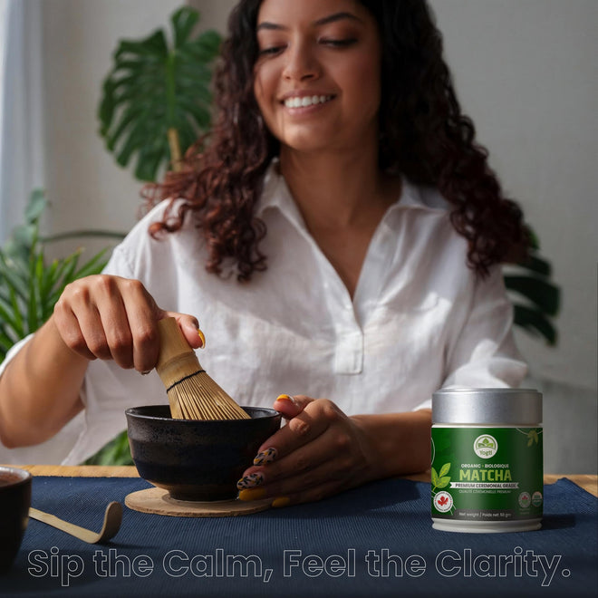 Organic Matcha Green Tea Powder – Ceremonial Grade – 50g Tin | Premium Japanese Green Tea | Smooth & Vibrant | Superfood for Lattes, Smoothies & Baking 🍁 All In One Marketplace Canada