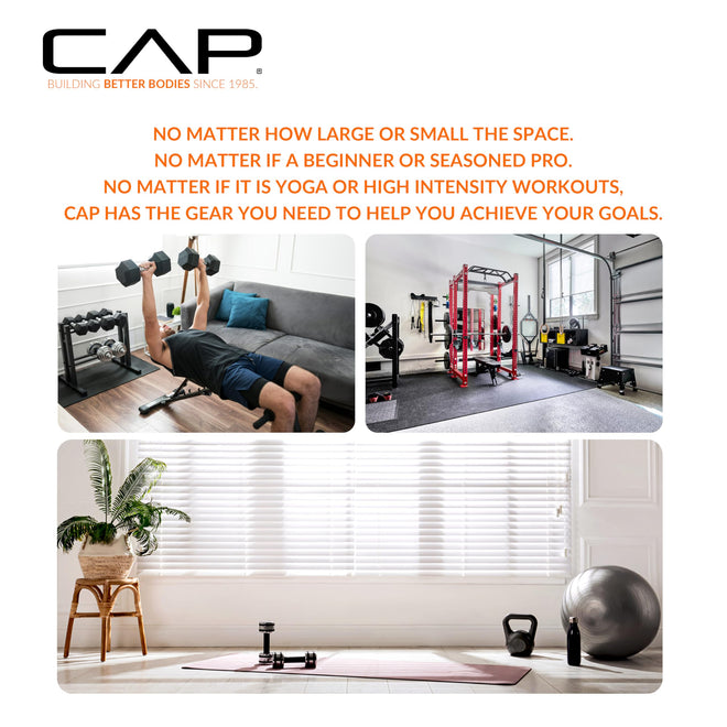 CAP Barbell 32 lb Neoprene Dumbbell Set with Rack |Includes 3, 5, 8 lb Pairs 🍁 All In One Marketplace Canada