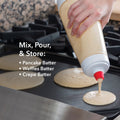 Whiskware Pancake Bottle, Batter Dispenser and Mixer with BlenderBall Wire Whisk, Durable, No-Mess, BPA Free, Dishwasher Safe, Mint 🍁 All In One Marketplace Canada