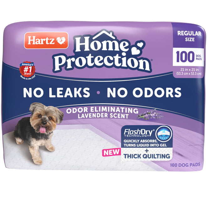 Hartz Home Protection Lavender Scented Dog Pads, 100 Count, Super Absorbent & Won't Leak, Odor Eliminating 🍁 All In One Marketplace Canada