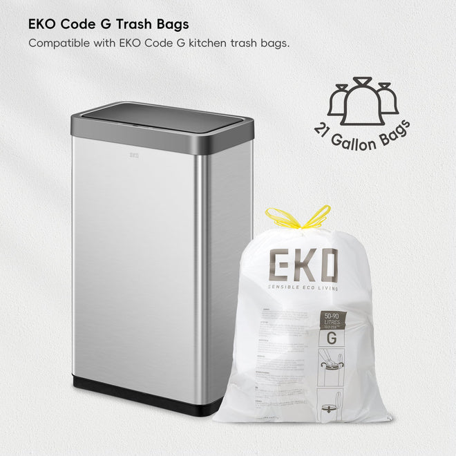 EKO Mirage X 80 Liter / 21.1 Gallons Motion Sensor Trash Can, Automatic Large Kitchen Trash Can Touchless, Stainless Steel 🍁 All In One Marketplace Canada