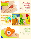 Gojmzo Wooden Puzzles for Toddlers 1-3 Toys Gifts for 1 2 3 Year Old Boys Girls, Montessori Educational Toys Preschool Learning Activities, 6 Pack Animal Jigsaw Puzzle Game 🍁 All In One Marketplace Canada
