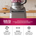 Ninja Professional Plus Food Processor 850-Watts With Auto-iQ Preset Programs Chop Puree Dough Slice Shred With a 9-Cup Capacity and a Silver Stainless Finish (BN600C) - Canadian Version 🍁 All In One Marketplace Canada