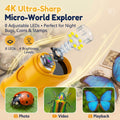 OAEBLLE Kids Microscope, 1000X 4K Digital Microscope with 2.4″ IPS Screen & 8 LED, USB Rechargeable, STEM Science Learning Kit Toys, Great Gift for Boys and Girls Aged 4-12 🍁 All In One Marketplace Canada