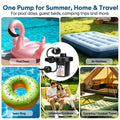 Electric Air Pump, AGPtEK Portable Quick-Fill Air Pump with 3 Nozzles, 4500 Pa 110V AC/12V DC, Perfect Inflator/Deflator Pumps for Outdoor Camping, Inflatable Cushions, Air Mattress Bed, Swimming Ring 🍁 All In One Marketplace Canada