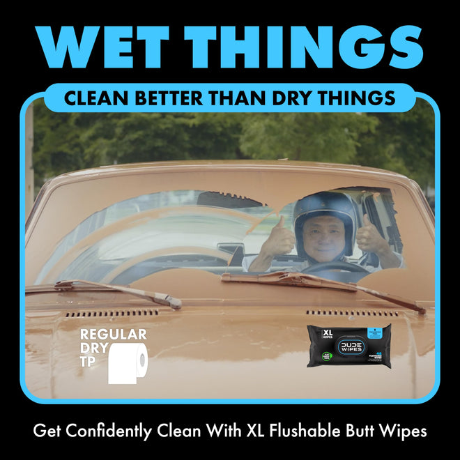 DUDE Wipes Flushable Wet Wipes Dispenser (3 Packs 48 Wipes), Unscented Wet Wipes with Vitamin-E & Aloe for at-Home Use, Septic and Sewer Safe 🍁 All In One Marketplace Canada