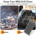 Fixmend 2 Pack BBQ Grill Brush, 15" BBQ Brushes for Grill, Rust-Proof Stainless Steel BBQ Cleaning Brush with Scraper, Ideal BBQ Accessories for Most Gas, Smoker, Porcelain Grill, Easily Clean Stains 🍁 All In One Marketplace Canada