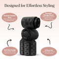 Kitsch Ceramic Thermal Hair Rollers for Women – Self Grip Hair Curlers for Heatless Curls Overnight - Volumizing Large Rollers for Short & Long Hair - For Long Lasting Frizz-Free Curls - Black, 8pcs 🍁 All In One Marketplace Canada