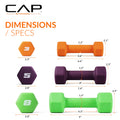 CAP Barbell 32 lb Neoprene Dumbbell Set with Rack |Includes 3, 5, 8 lb Pairs 🍁 All In One Marketplace Canada